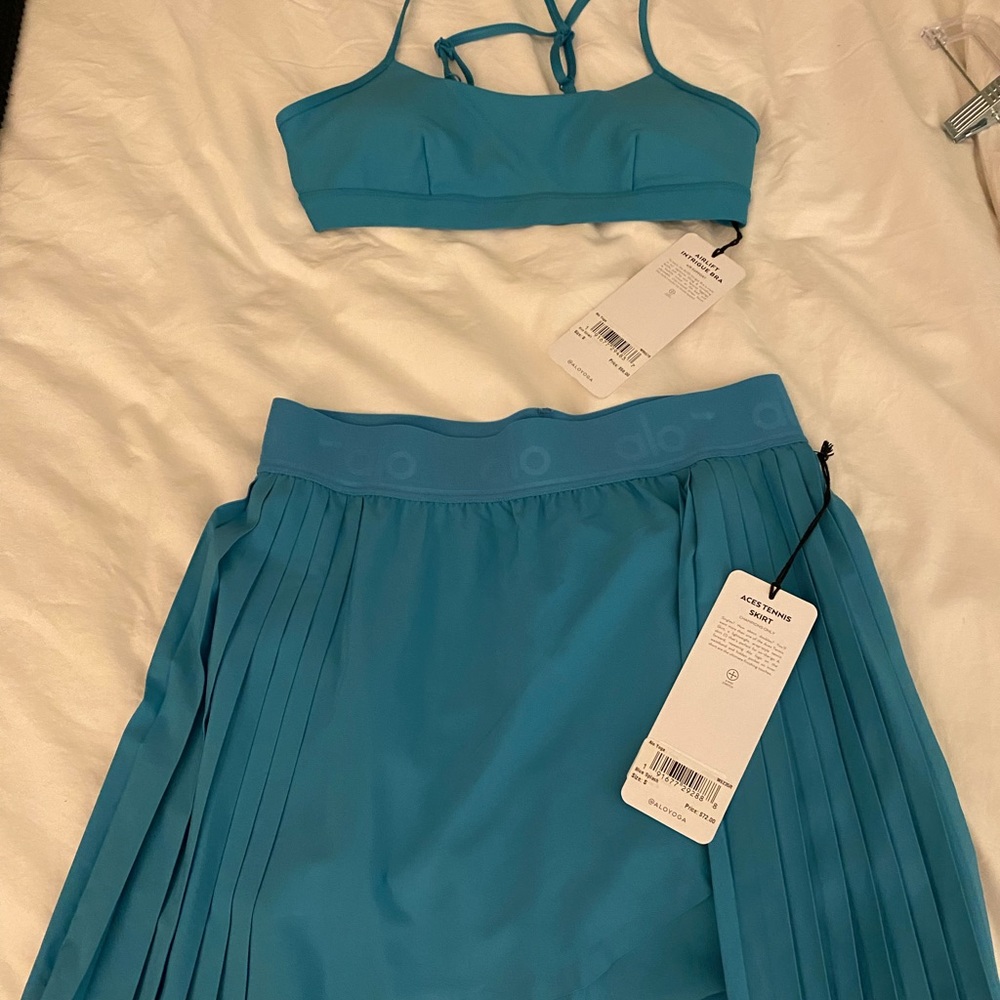 Alo Tennis Skirt and Bra set